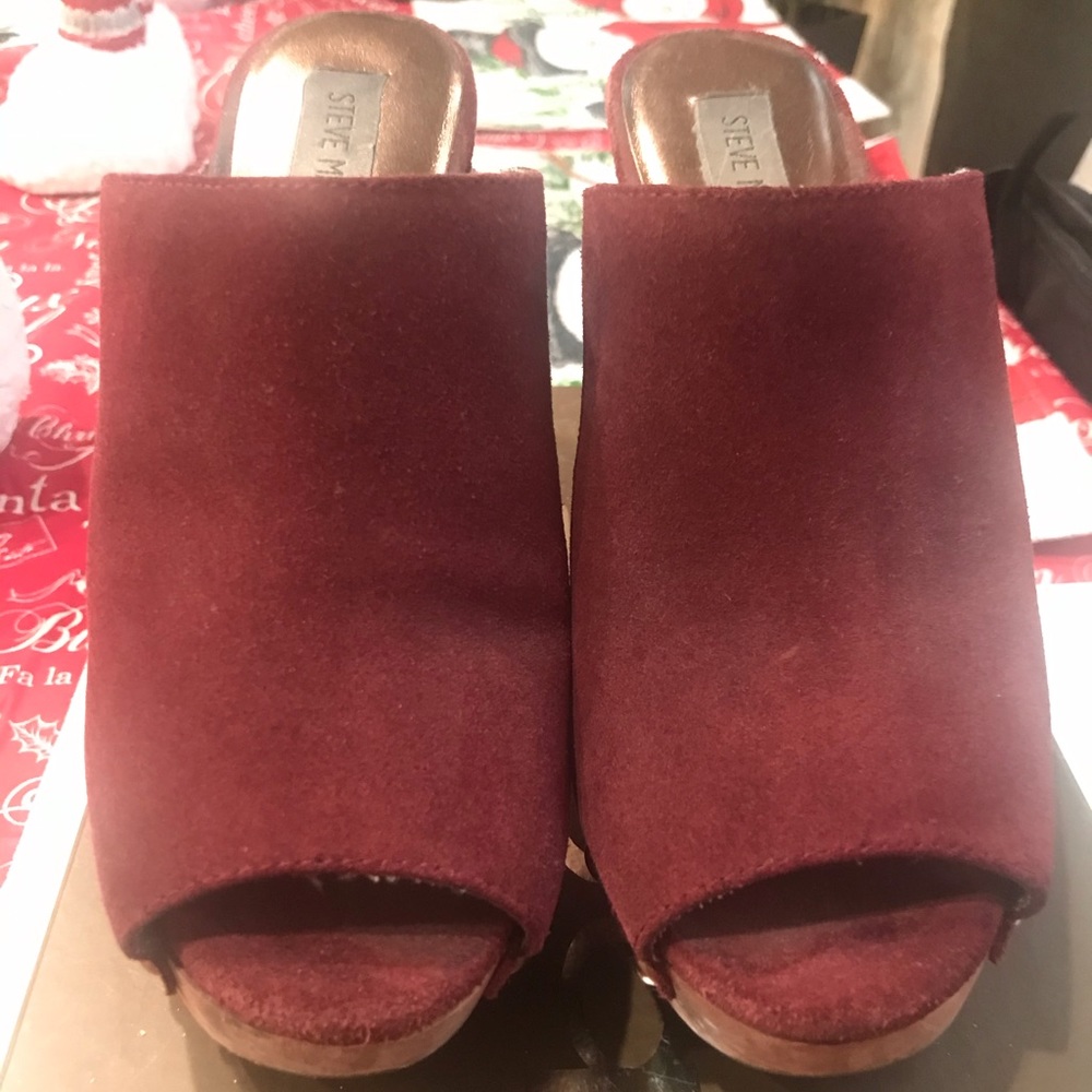 Steve Madden Red Wine Daynty Mules/Slides